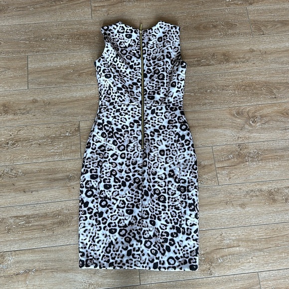 Calvin Klein Leopard Pattern Sheath Dress Size 4 - Picture 4 of 4